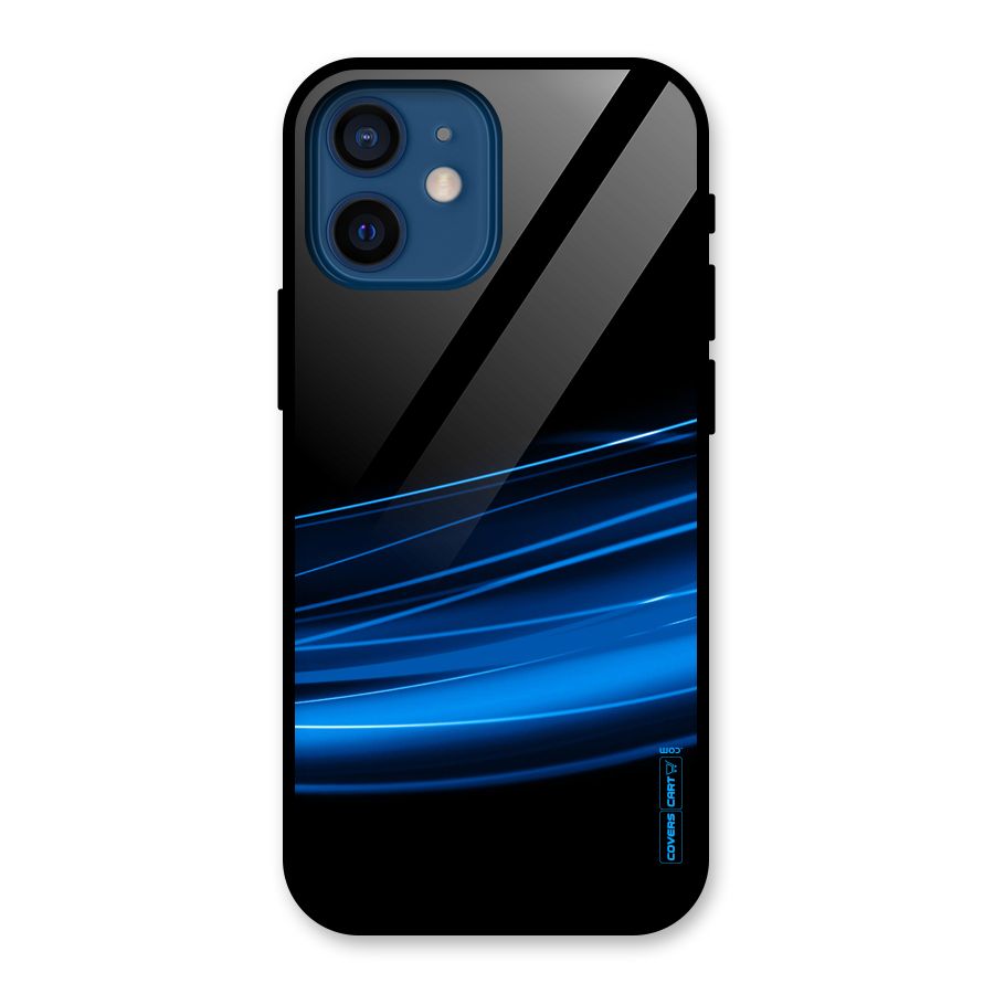 Blue Flow Glass Back Case for iPhone 12 Mini