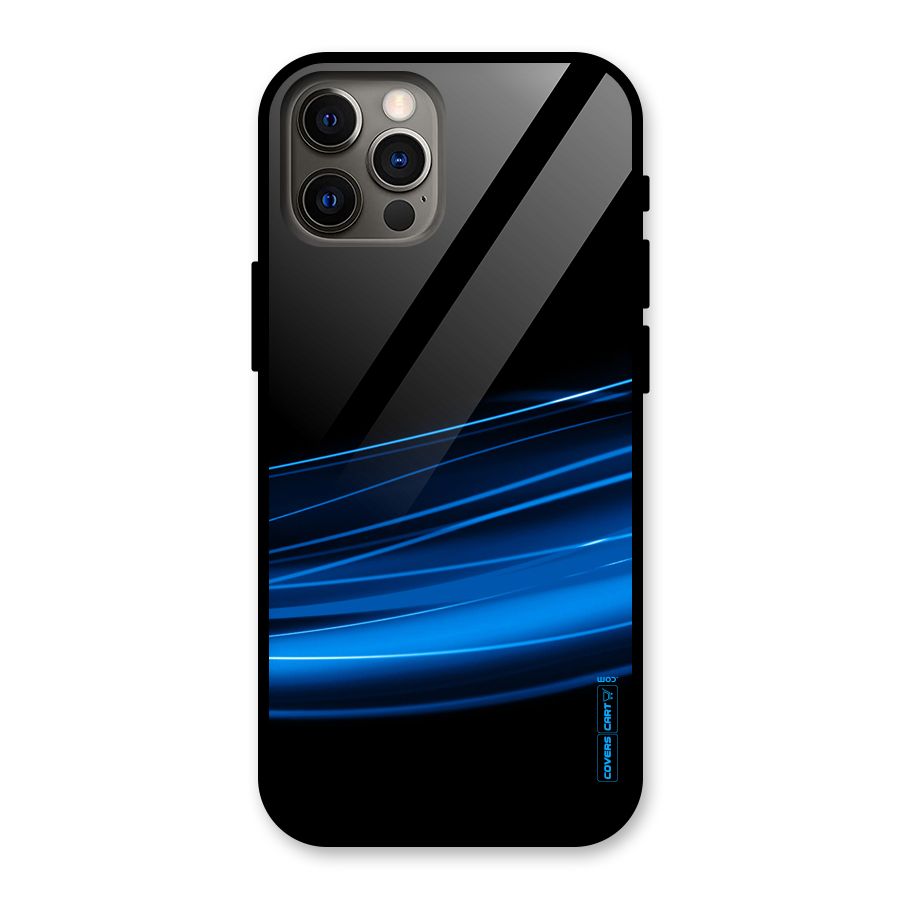 Blue Flow Glass Back Case for iPhone 12 Pro