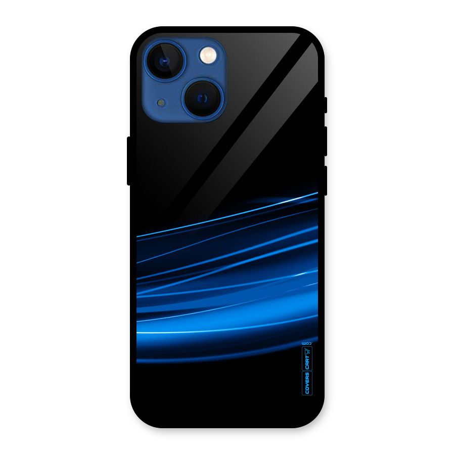 Blue Flow Glass Back Case for iPhone 13 Mini