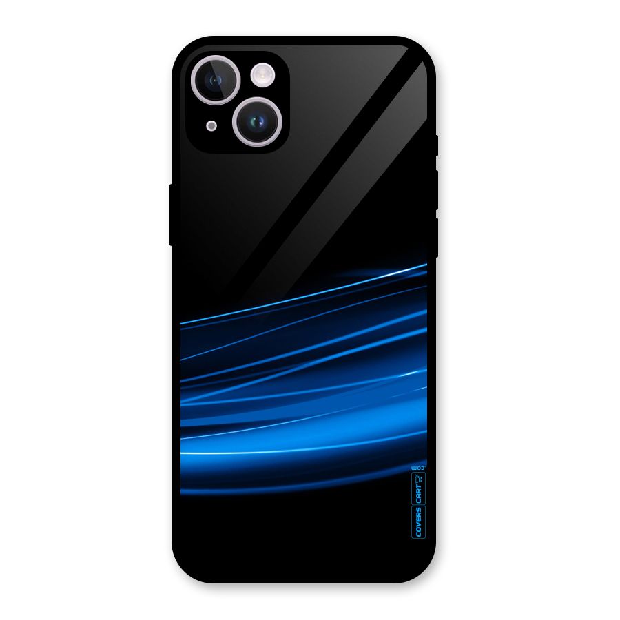 Blue Flow Glass Back Case for iPhone 14 Plus