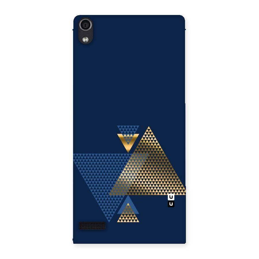 Blue Gold Triangles Back Case for Ascend P6