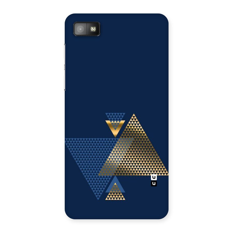 Blue Gold Triangles Back Case for Blackberry Z10