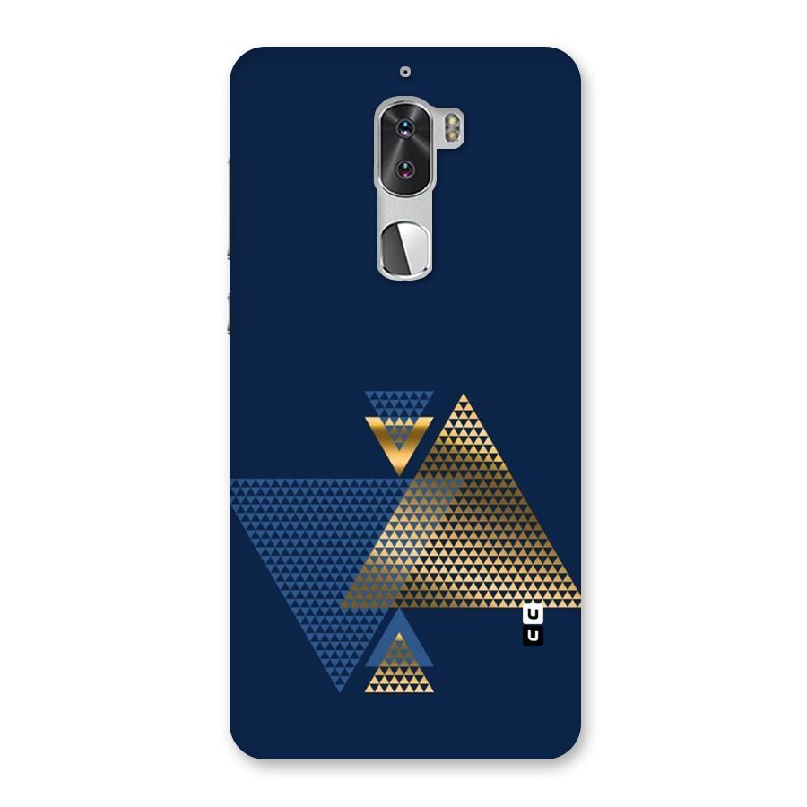 Blue Gold Triangles Back Case for Coolpad Cool 1