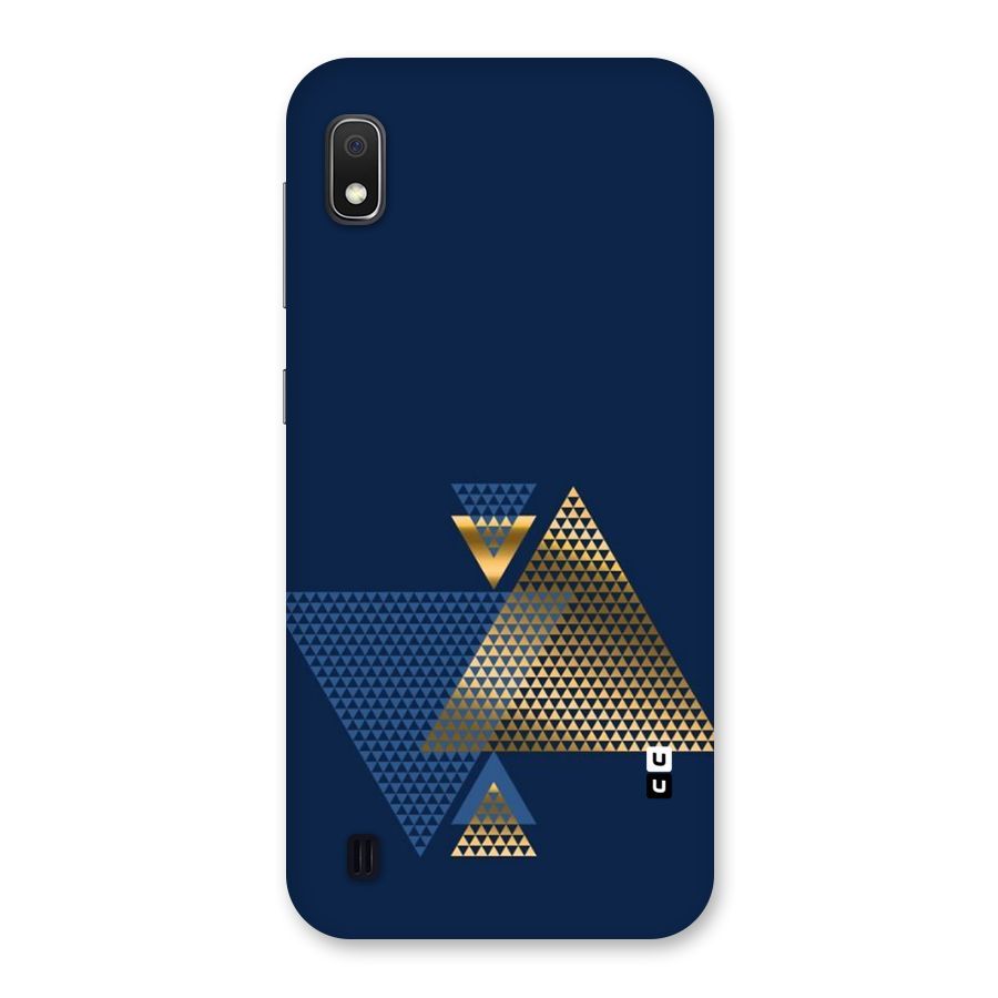 Blue Gold Triangles Back Case for Galaxy A10