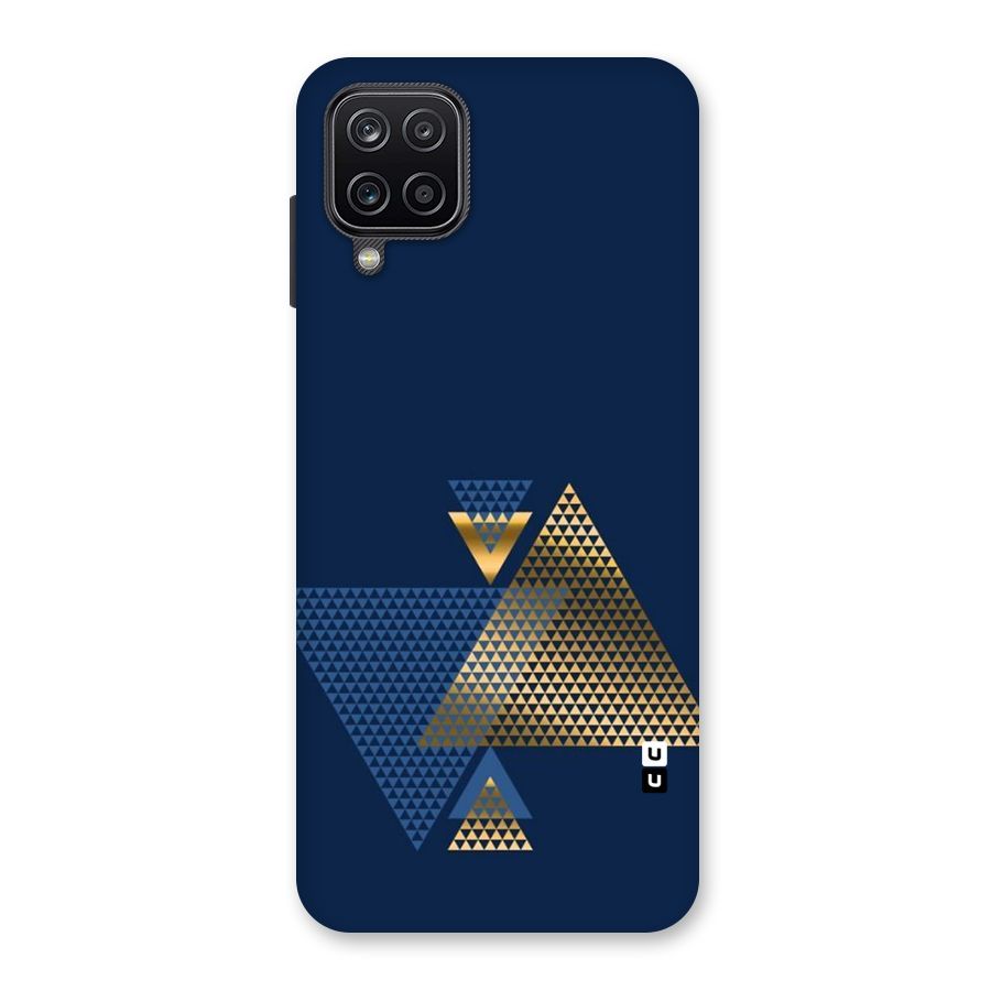 Blue Gold Triangles Back Case for Galaxy A12