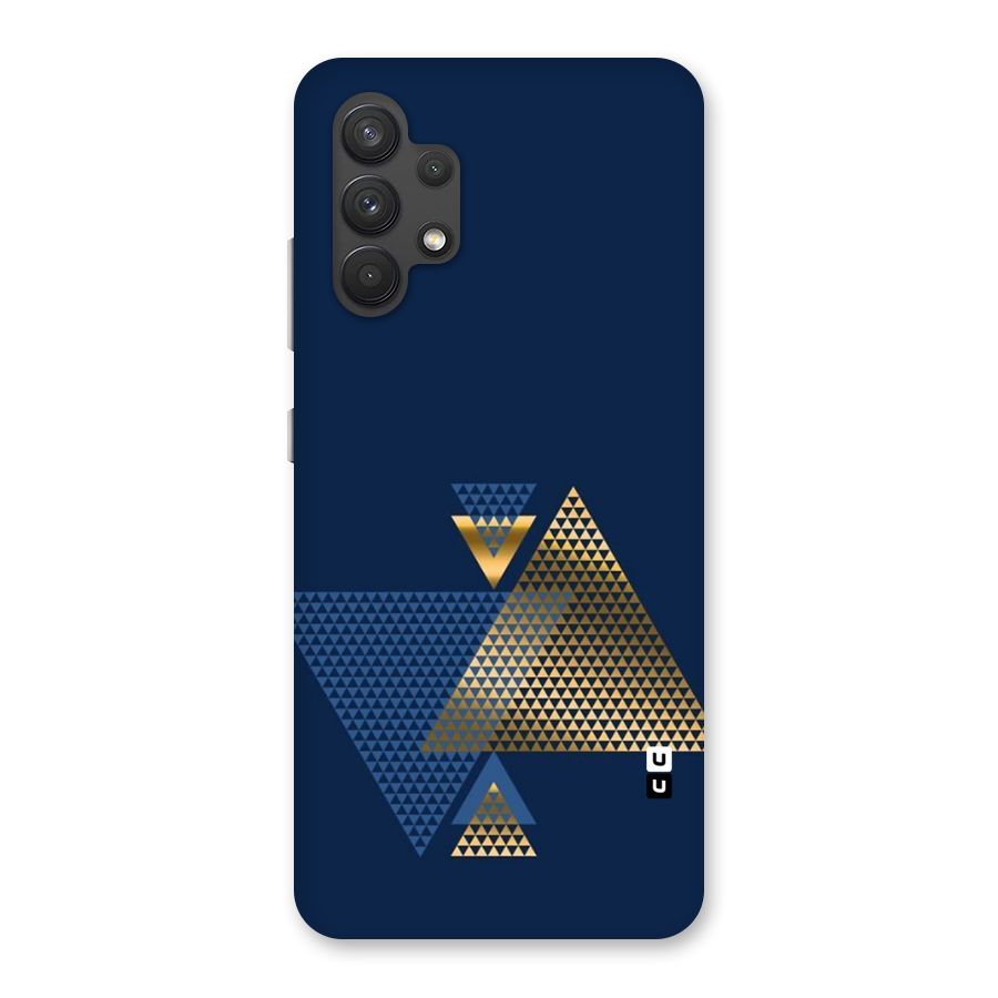 Blue Gold Triangles Back Case for Galaxy A32