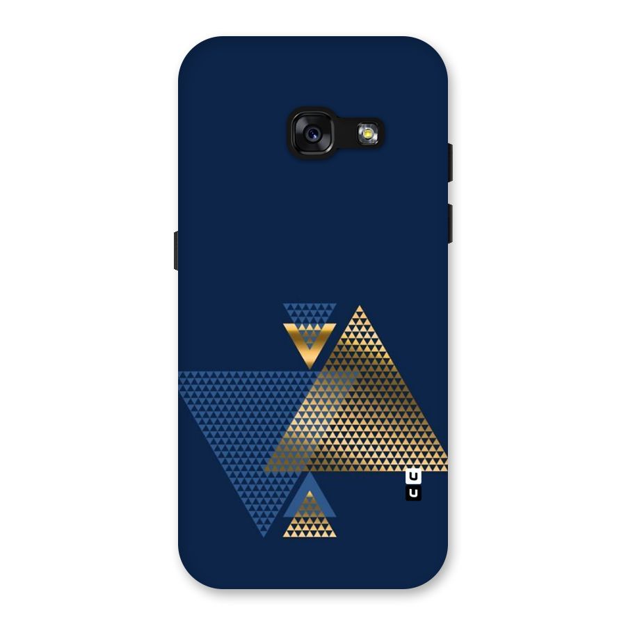 Blue Gold Triangles Back Case for Galaxy A3 (2017)