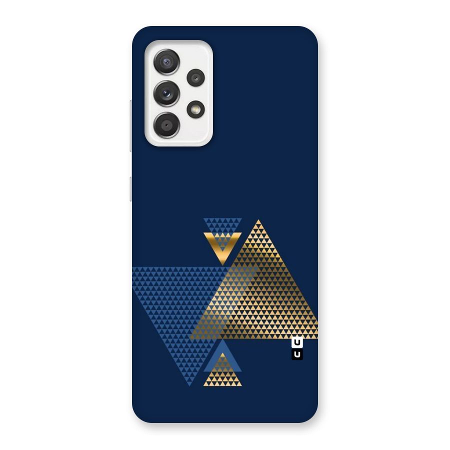 Blue Gold Triangles Back Case for Galaxy A52