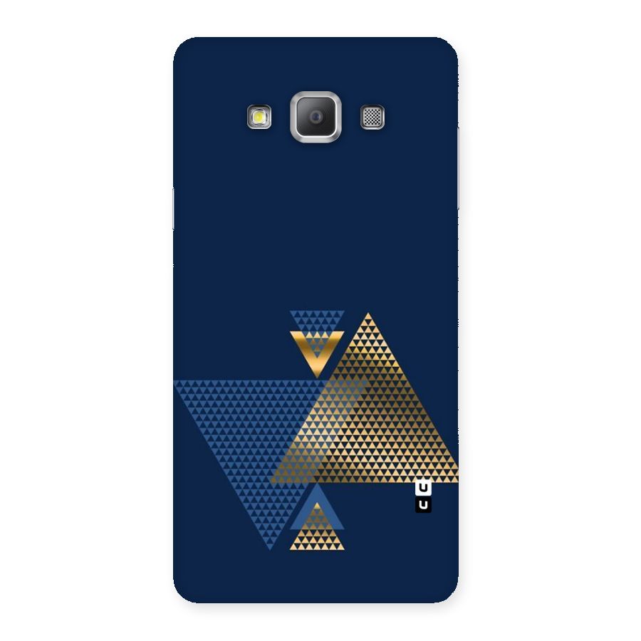Blue Gold Triangles Back Case for Galaxy A7