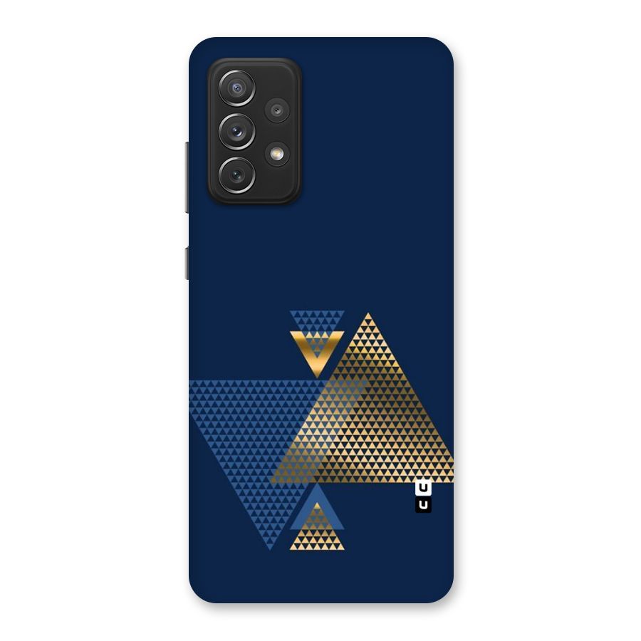 Blue Gold Triangles Back Case for Galaxy A72