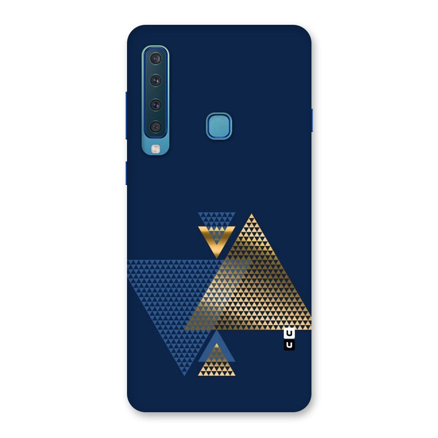 Blue Gold Triangles Back Case for Galaxy A9 (2018)