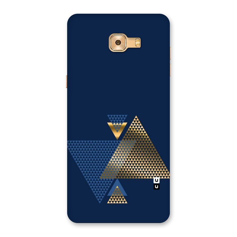 Blue Gold Triangles Back Case for Galaxy C9 Pro