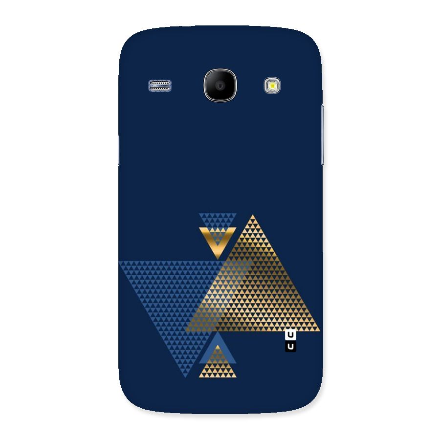 Blue Gold Triangles Back Case for Galaxy Core
