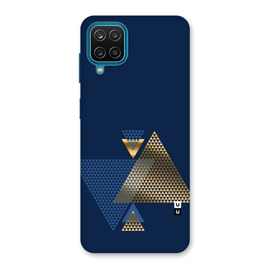 Blue Gold Triangles Back Case for Galaxy F12