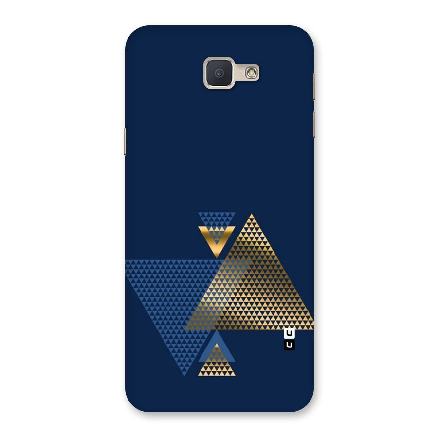 Blue Gold Triangles Back Case for Galaxy J5 Prime
