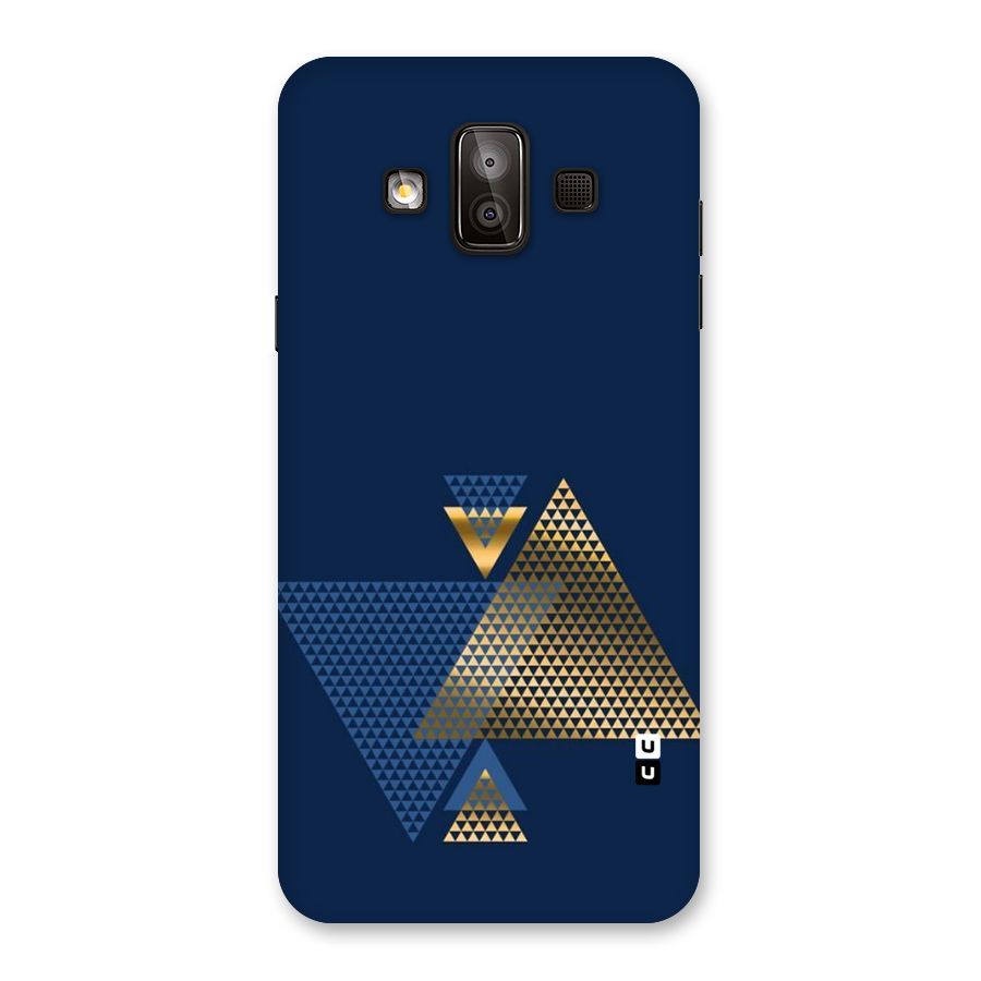 Blue Gold Triangles Back Case for Galaxy J7 Duo