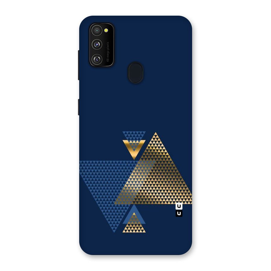 Blue Gold Triangles Back Case for Galaxy M30s