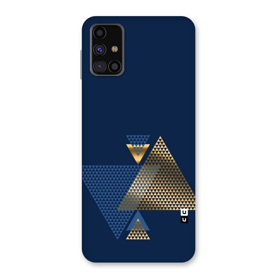 Blue Gold Triangles Back Case for Galaxy M31s