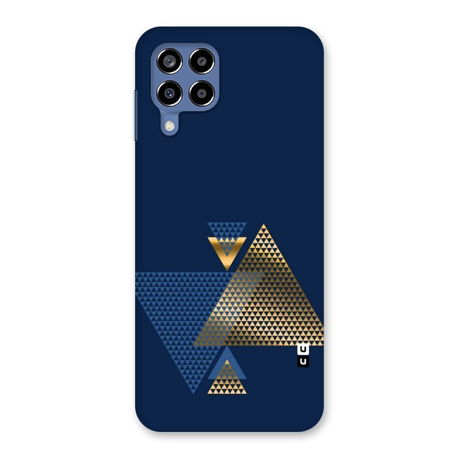 Blue Gold Triangles Back Case for Galaxy M53 5G