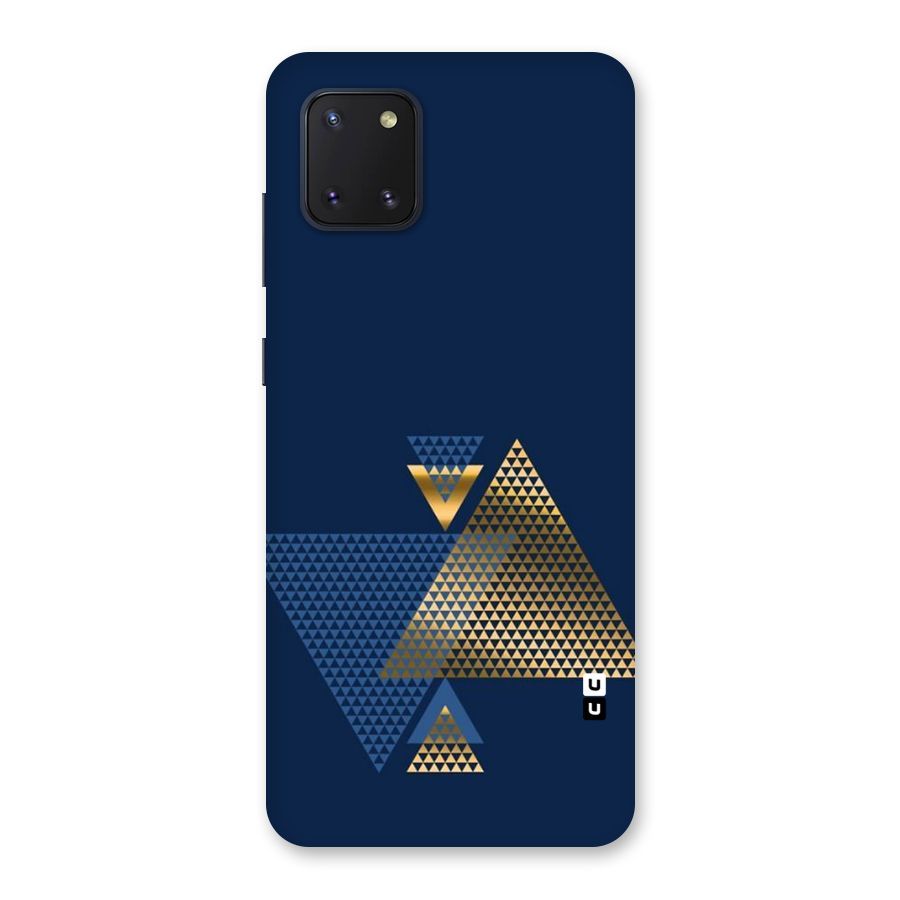 Blue Gold Triangles Back Case for Galaxy Note 10 Lite
