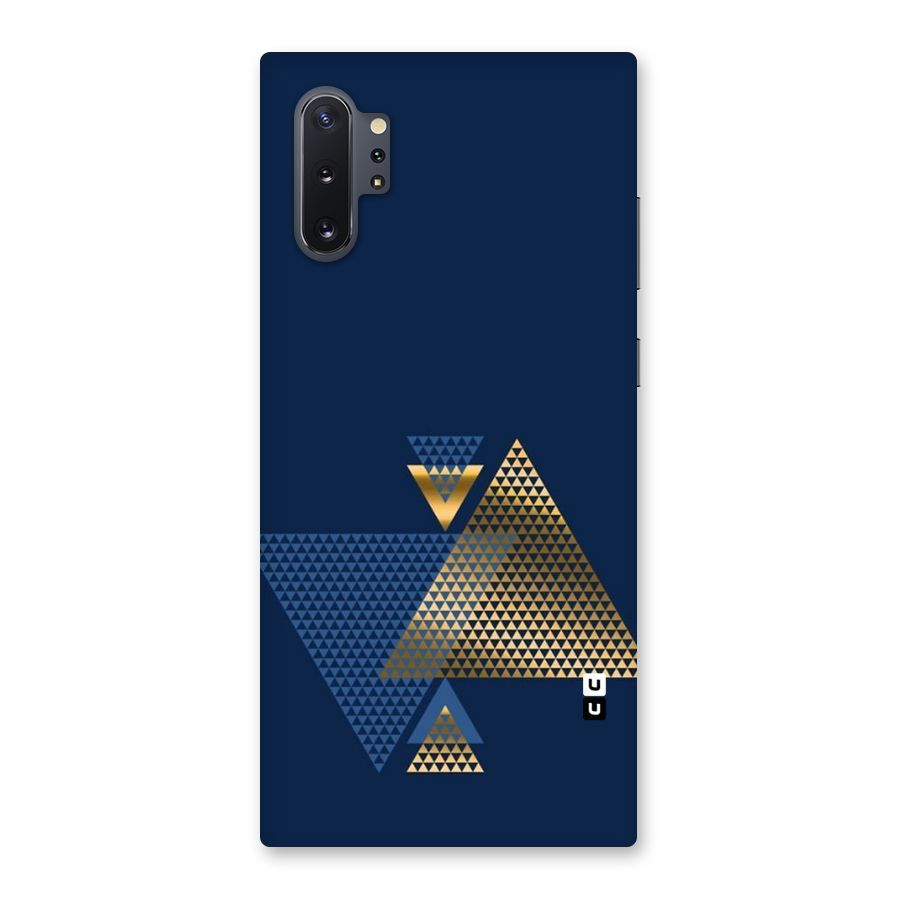 Blue Gold Triangles Back Case for Galaxy Note 10 Plus