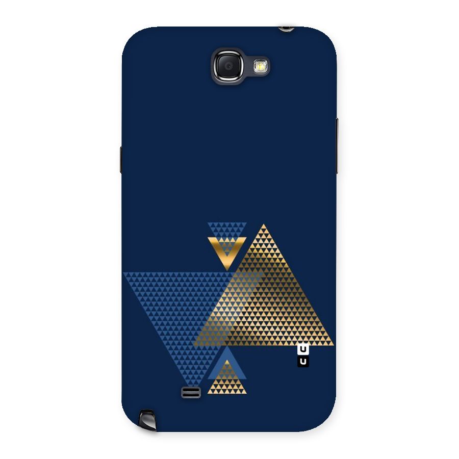 Blue Gold Triangles Back Case for Galaxy Note 2