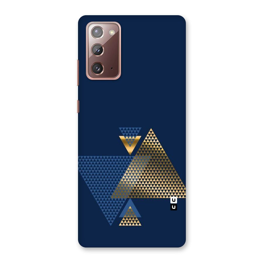 Blue Gold Triangles Back Case for Galaxy Note 20