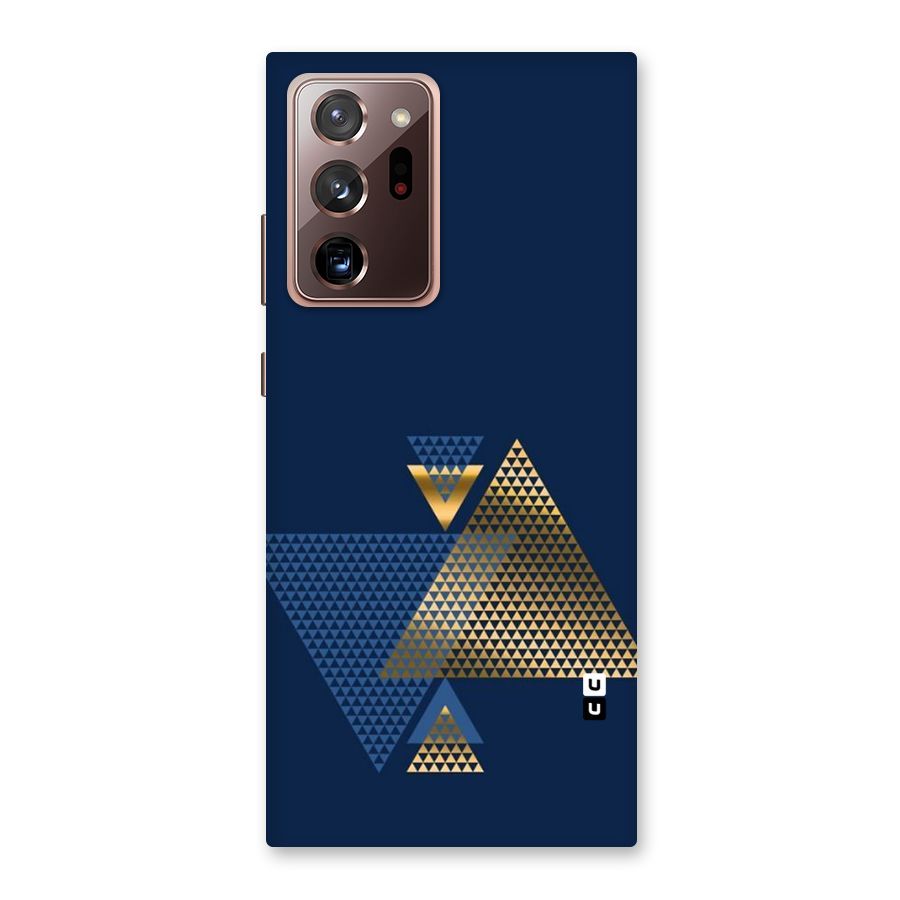 Blue Gold Triangles Back Case for Galaxy Note 20 Ultra