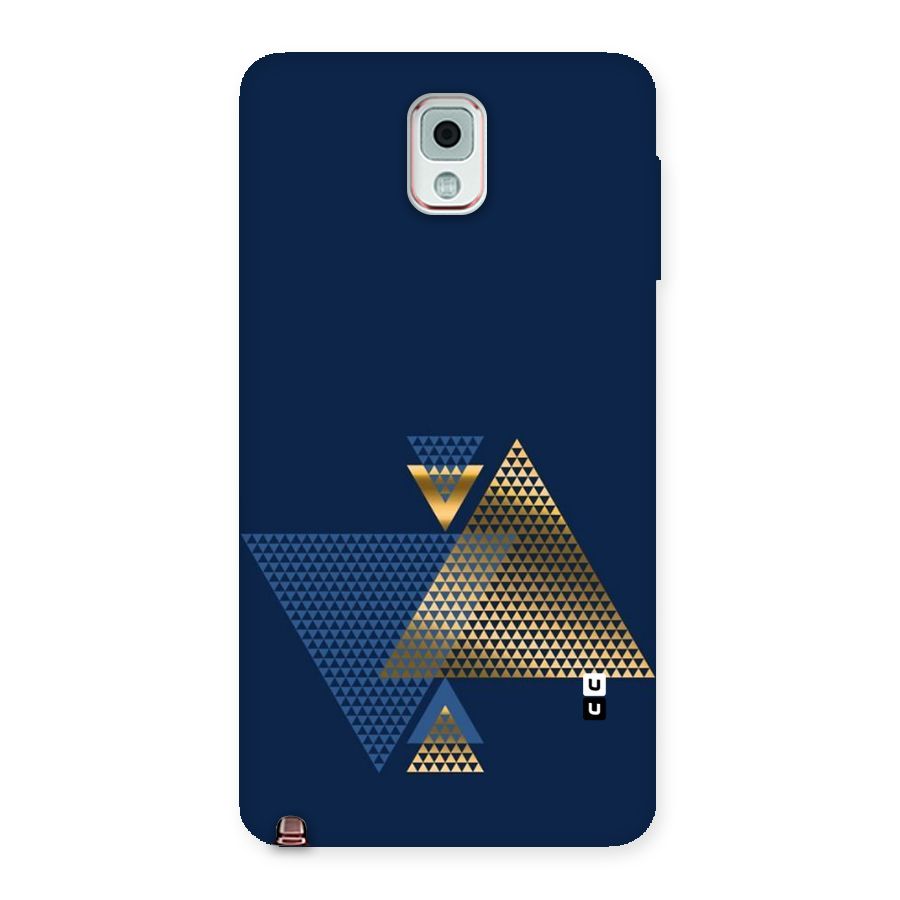 Blue Gold Triangles Back Case for Galaxy Note 3