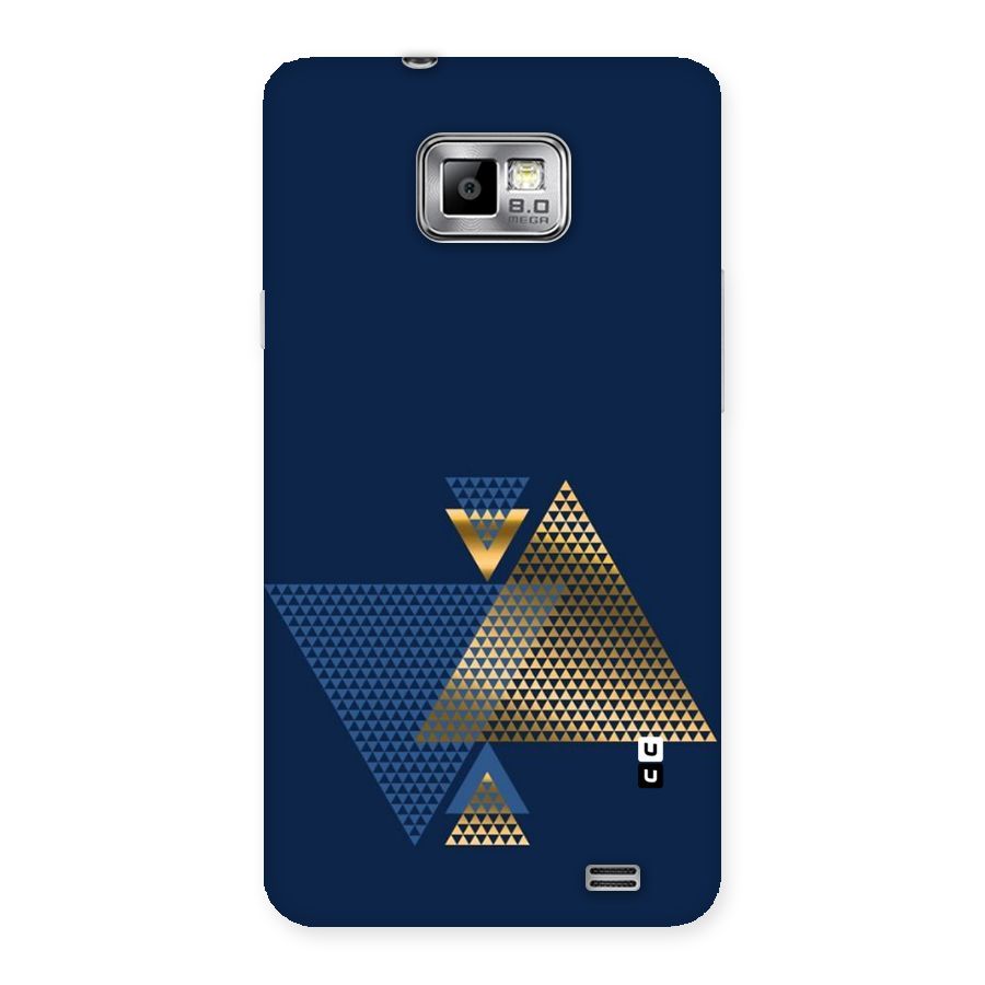 Blue Gold Triangles Back Case for Galaxy S2