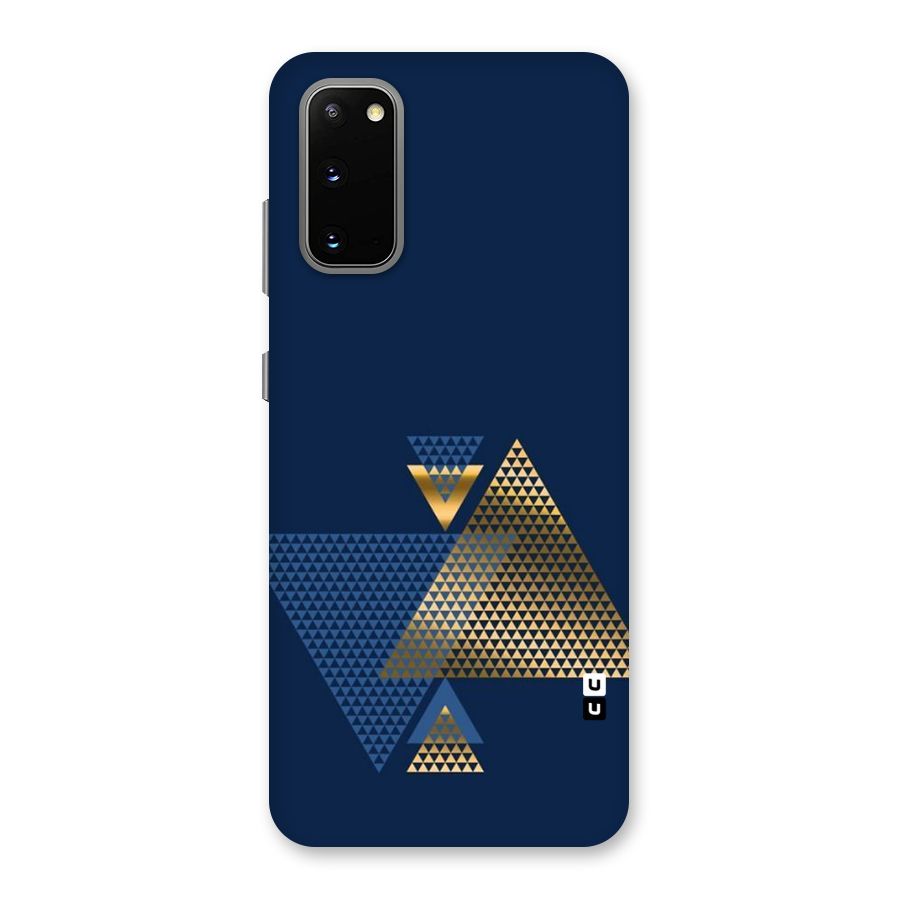 Blue Gold Triangles Back Case for Galaxy S20