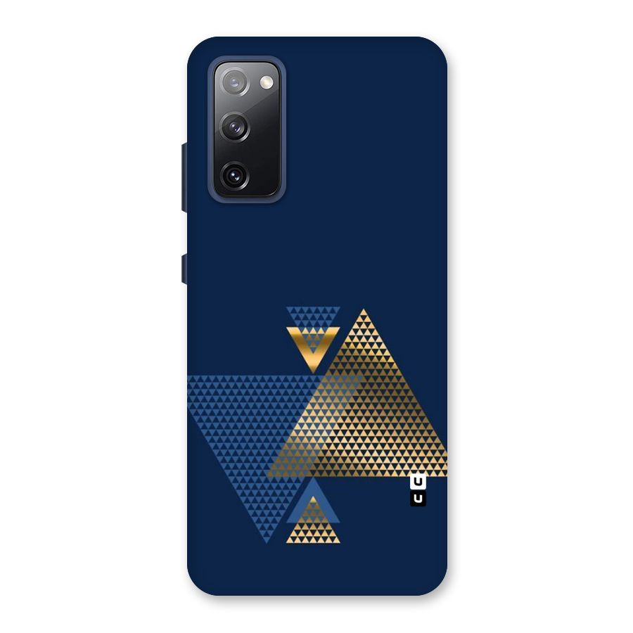 Blue Gold Triangles Back Case for Galaxy S20 FE