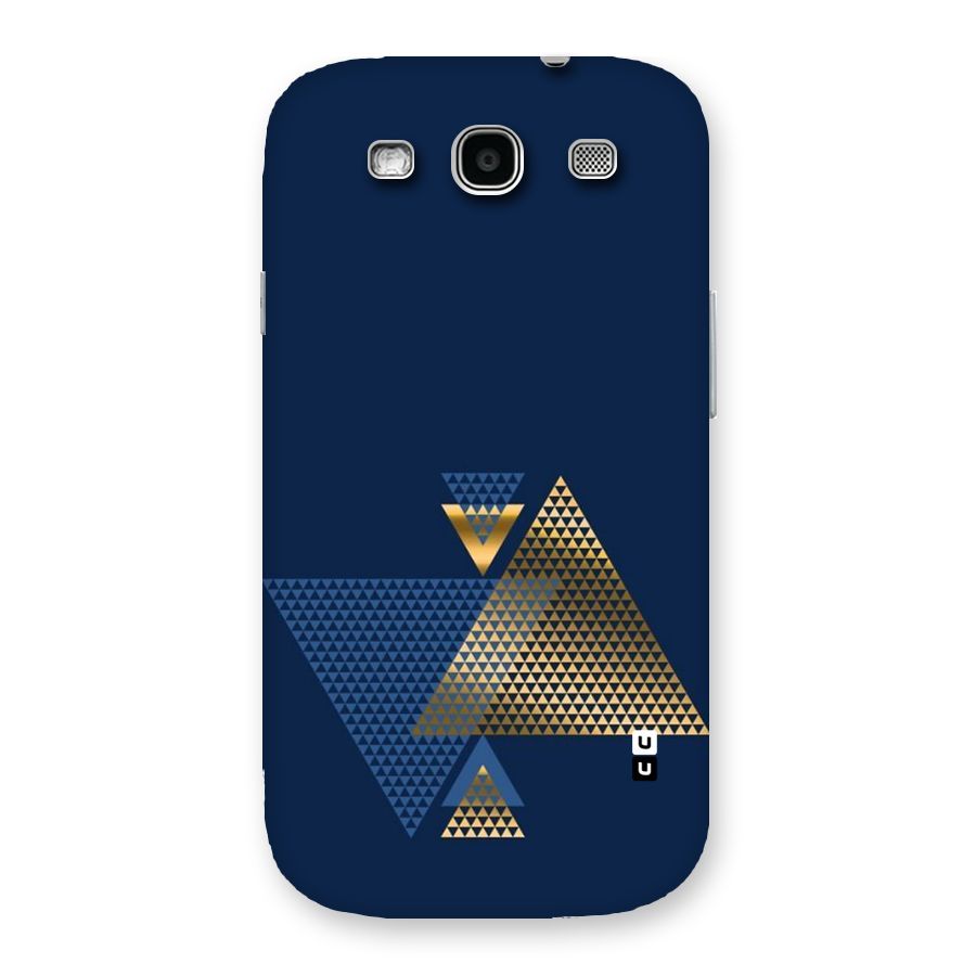 Blue Gold Triangles Back Case for Galaxy S3