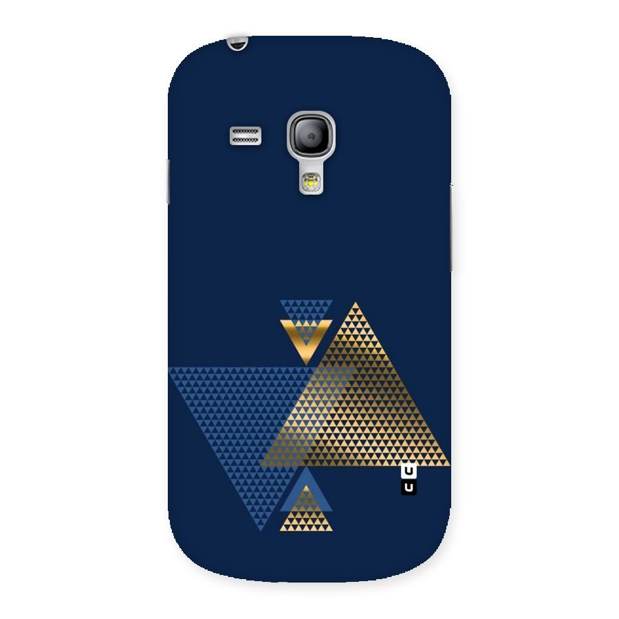 Blue Gold Triangles Back Case for Galaxy S3 Mini