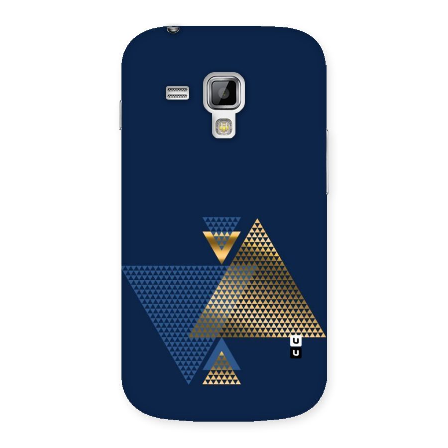 Blue Gold Triangles Back Case for Galaxy S Duos
