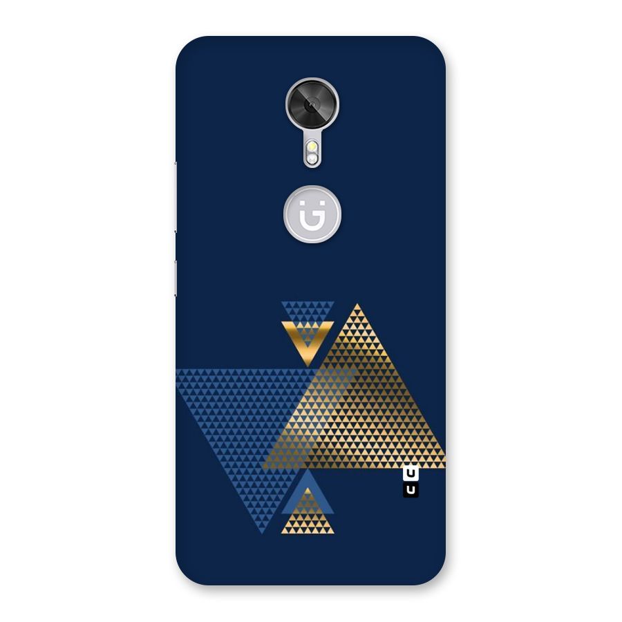 Blue Gold Triangles Back Case for Gionee A1