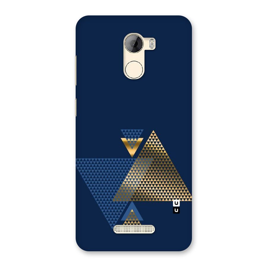 Blue Gold Triangles Back Case for Gionee A1 LIte