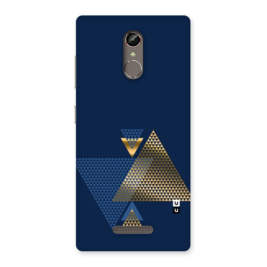 Blue Gold Triangles Back Case for Gionee S6s