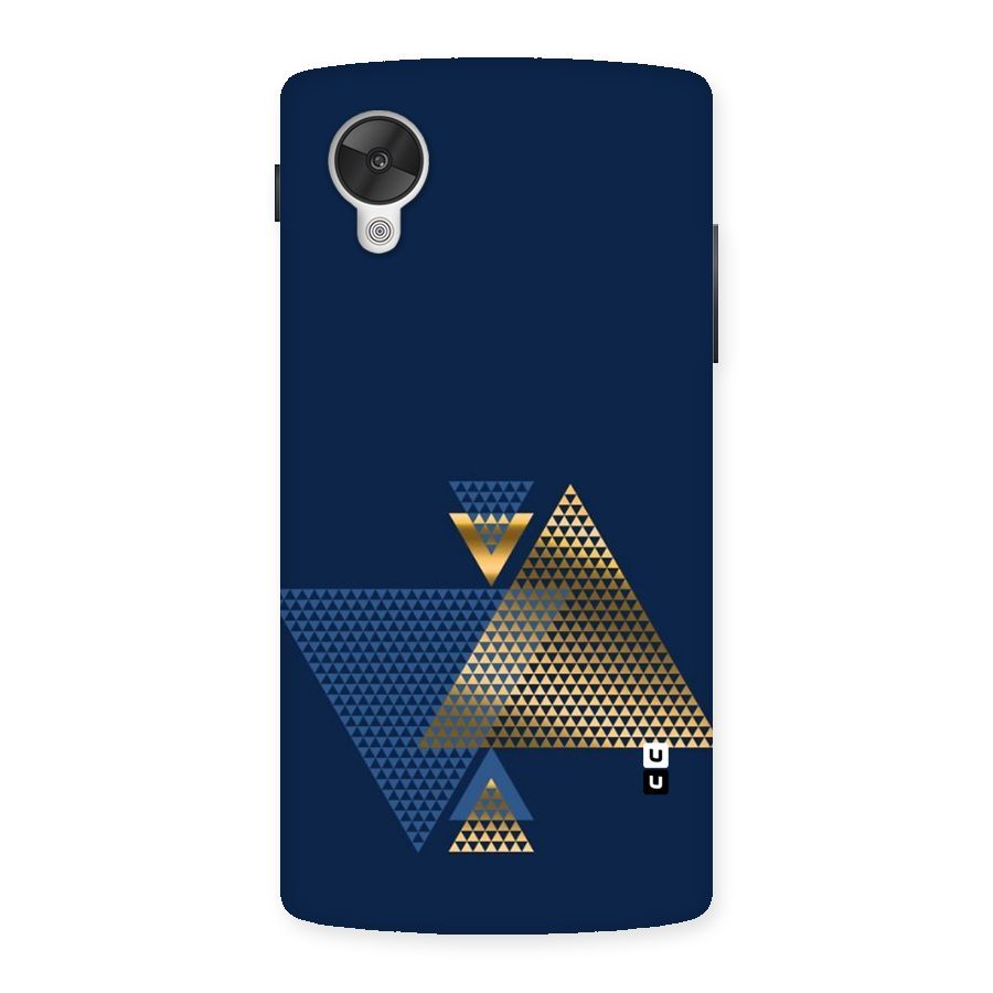 Blue Gold Triangles Back Case for Google Nexsus 5