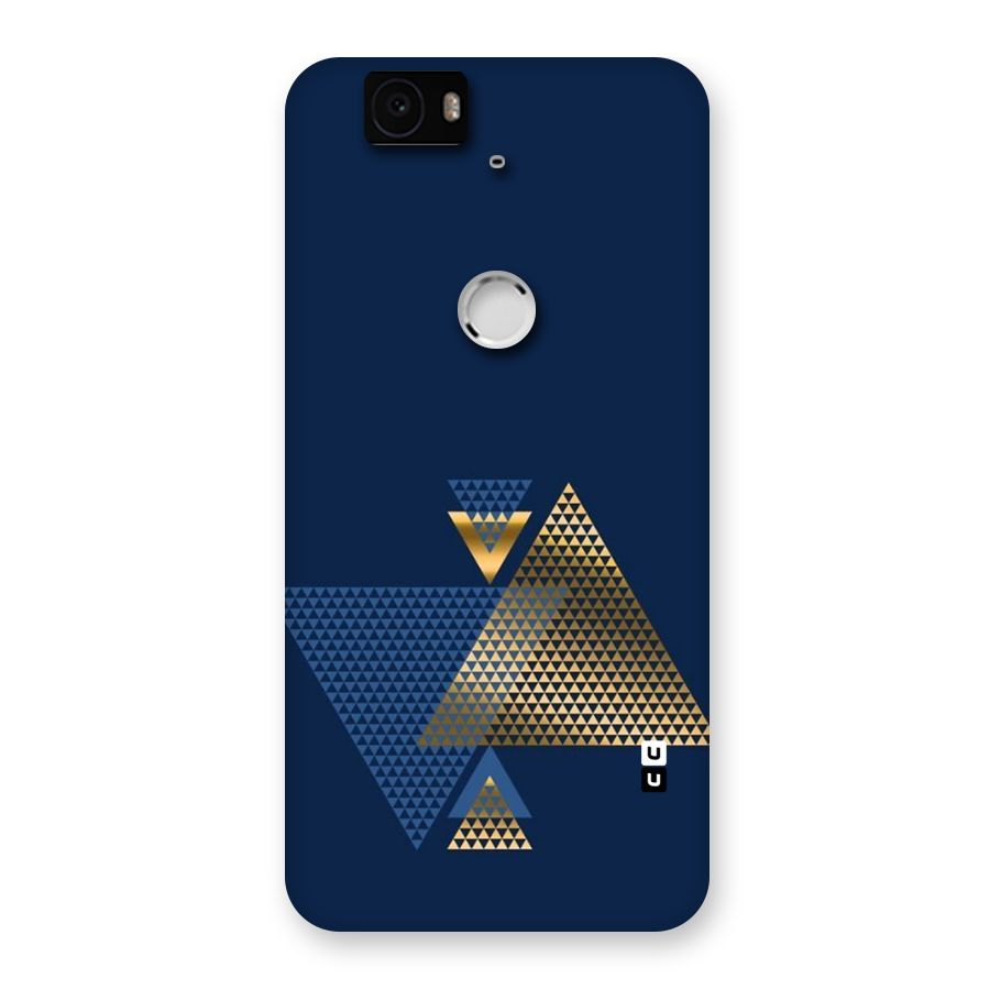 Blue Gold Triangles Back Case for Google Nexus-6P