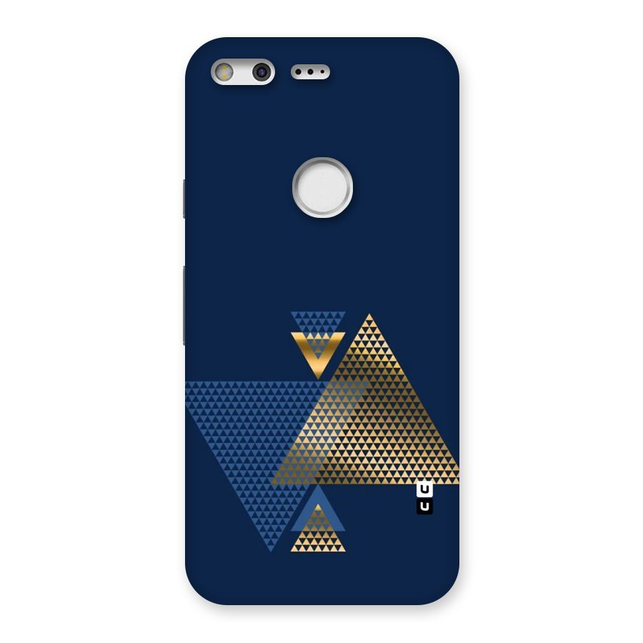 Blue Gold Triangles Back Case for Google Pixel