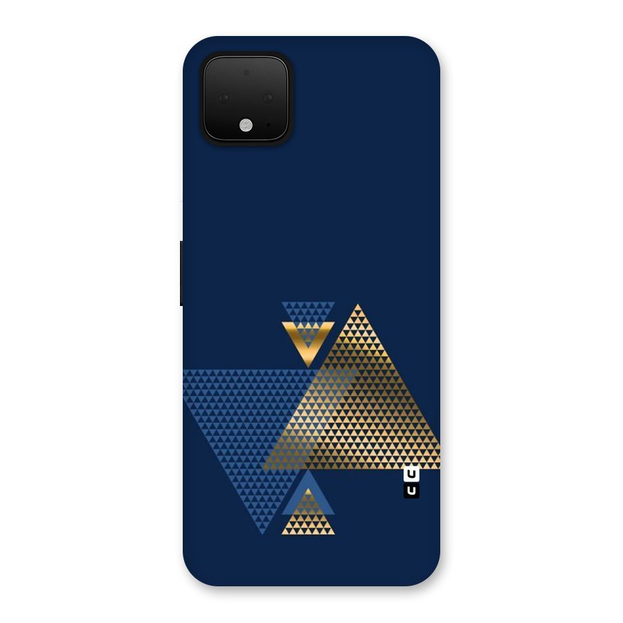 Blue Gold Triangles Back Case for Google Pixel 4 XL