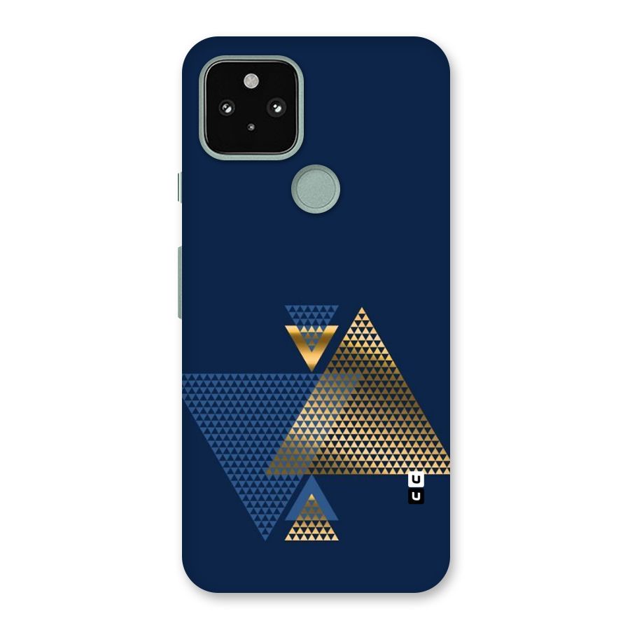 Blue Gold Triangles Back Case for Google Pixel 5