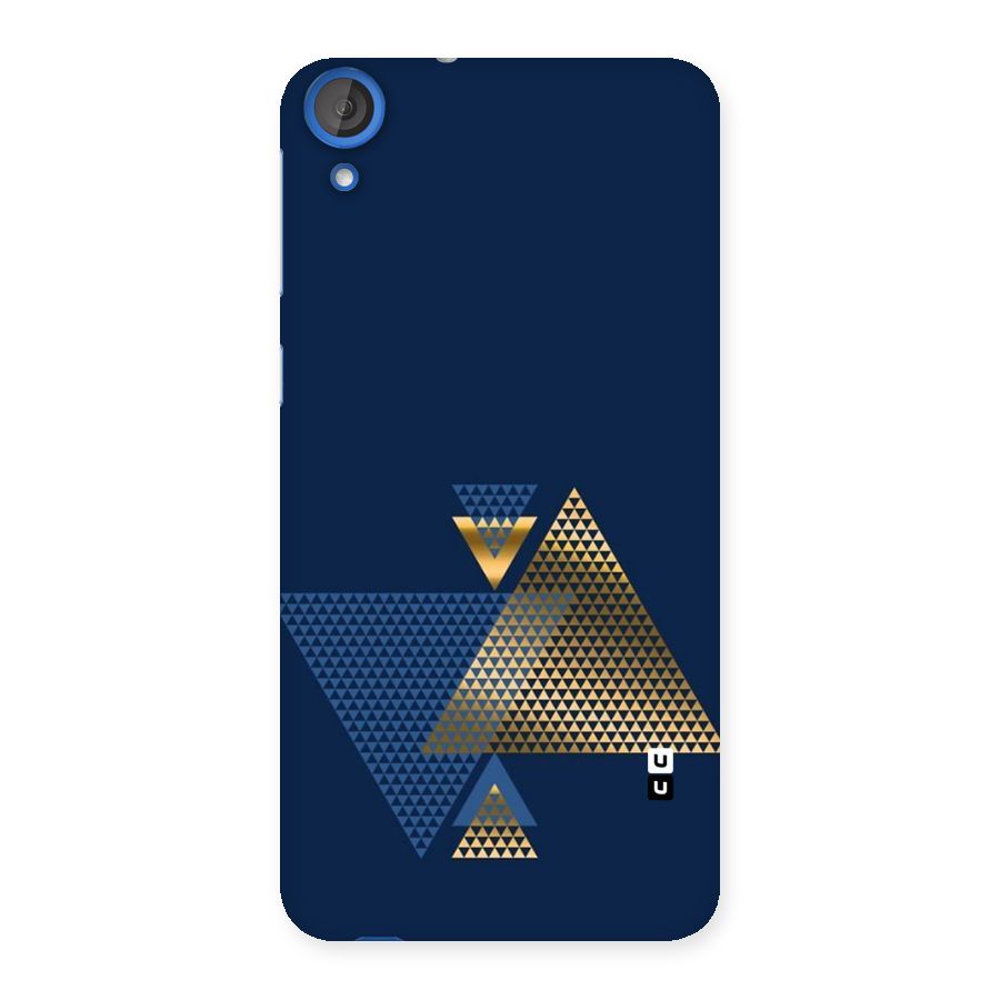Blue Gold Triangles Back Case for HTC Desire 820