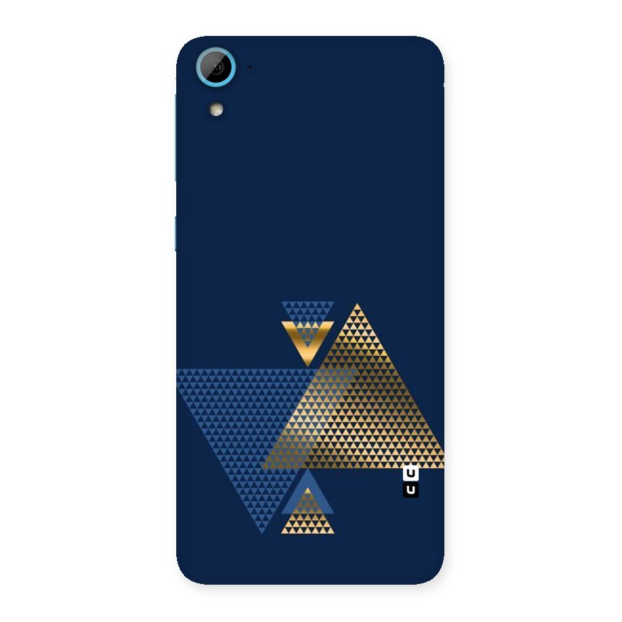 Blue Gold Triangles Back Case for HTC Desire 826