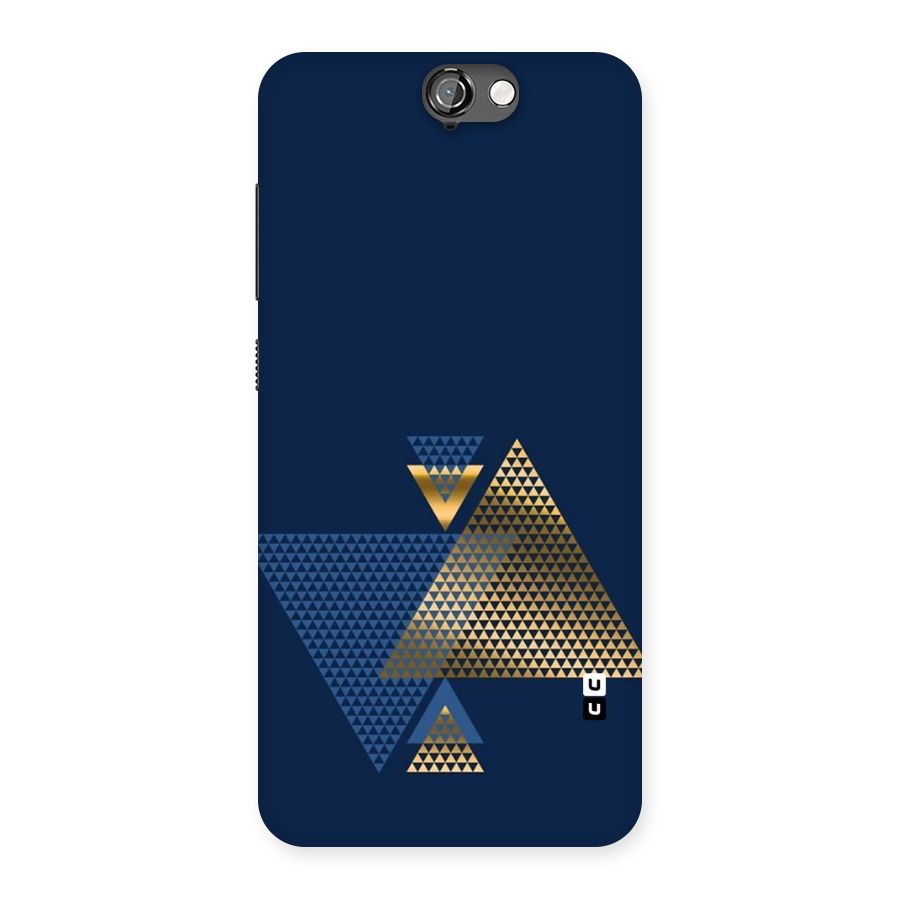 Blue Gold Triangles Back Case for HTC One A9