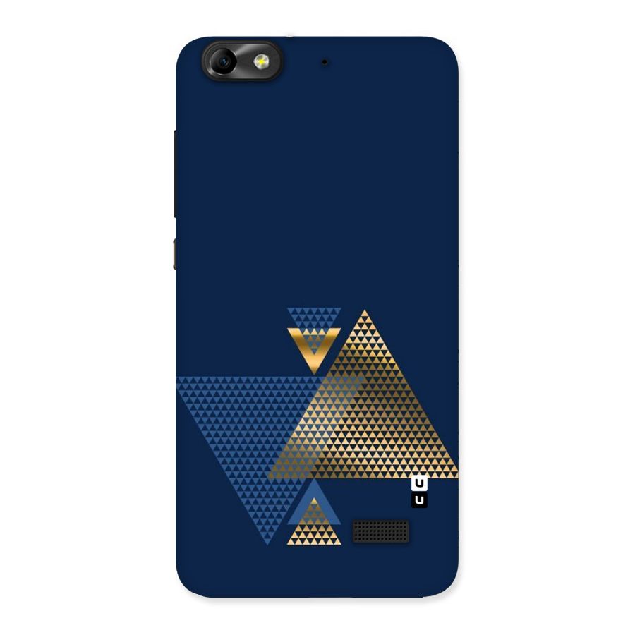 Blue Gold Triangles Back Case for Honor 4C