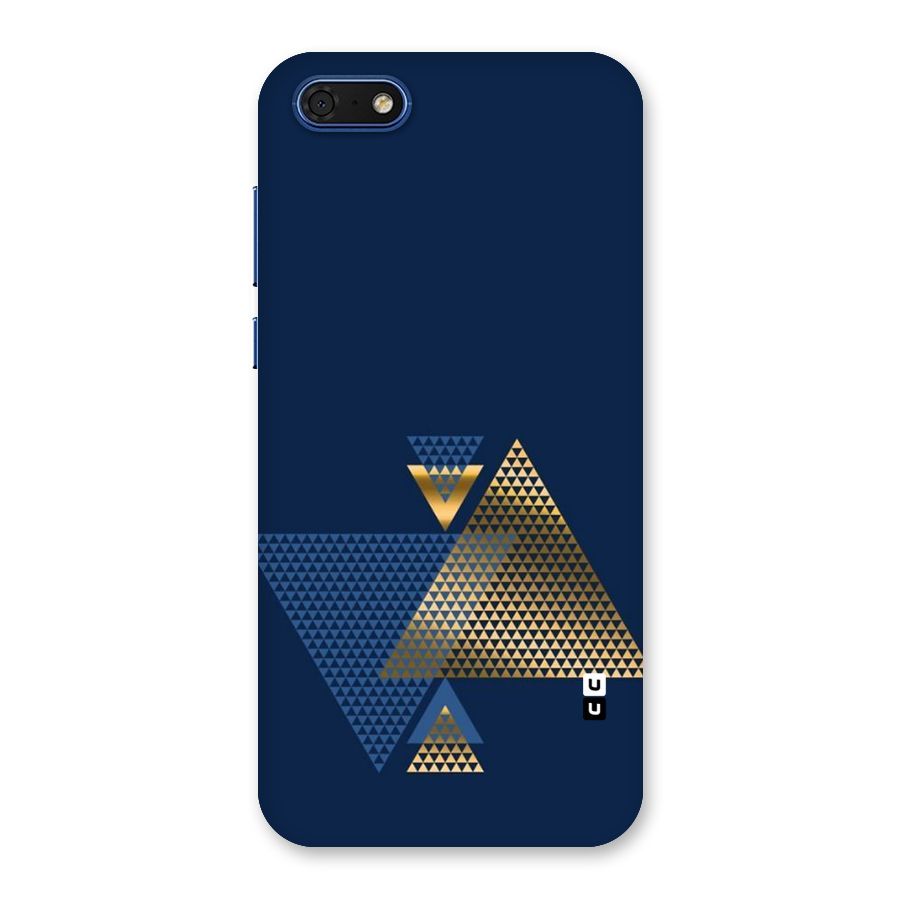 Blue Gold Triangles Back Case for Honor 7s