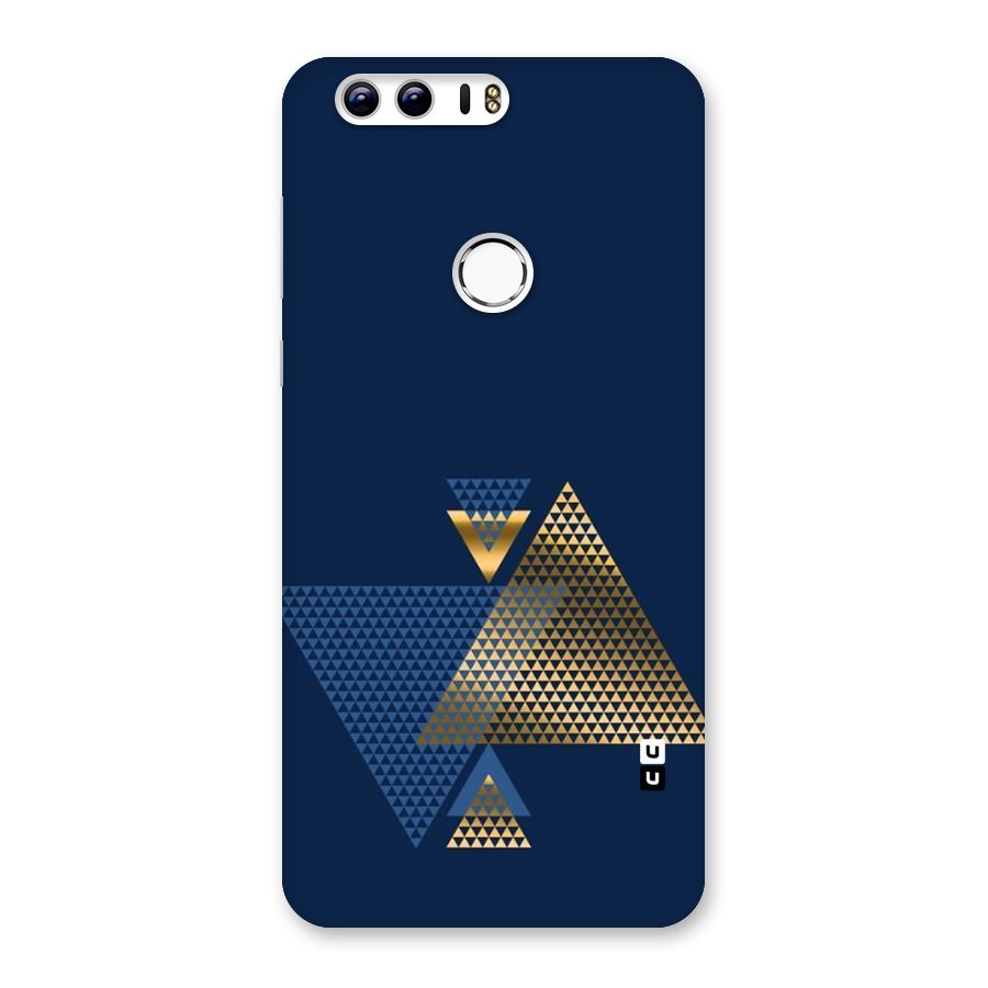 Blue Gold Triangles Back Case for Honor 8