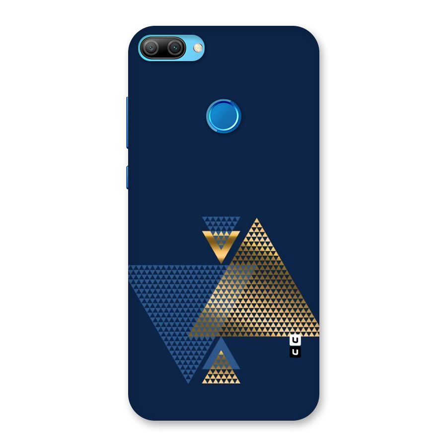 Blue Gold Triangles Back Case for Honor 9N